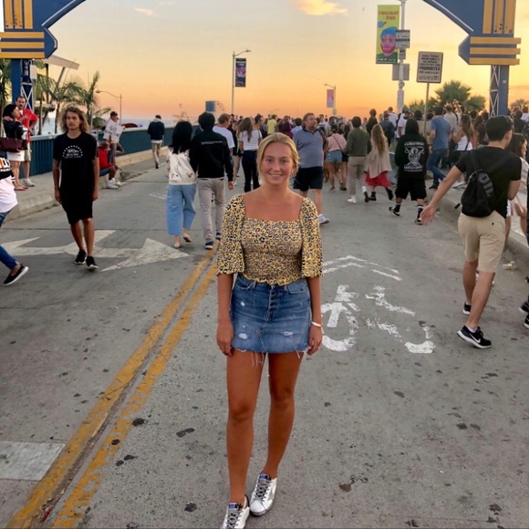 Free People Harvey Distressed Denim Skirt - Picture 9 of 9